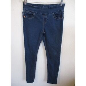 LOLA Jeans Womens Anna RB Mid Rise Skinny Pull On Stretchy Blue Denim